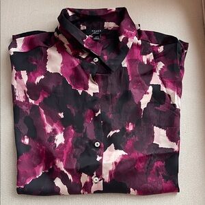 NWT Haver London Long Sleeve Button Down Blouse XL